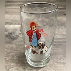 Annie and Sandy Drinking Collector Glass Swensen’s 1982